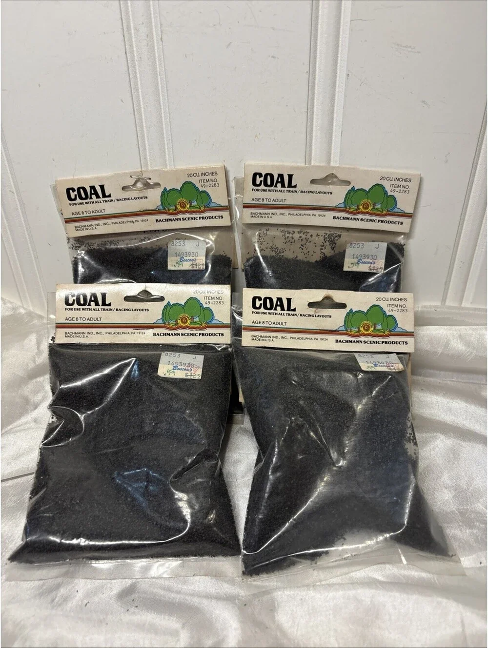 Lot of 4 NEW NOS VTG Bachmann 2283 All Train Racing Layouts Coal Covers 20” Cu